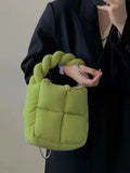 Corduroy Handbag with Warm Duvet Pocket