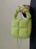 Corduroy Handbag with Warm Duvet Pocket