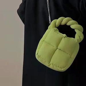 Corduroy Handbag with Warm Duvet Pocket