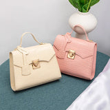 Retro Crocodile Kelly Bag Women Shoulder Bag