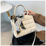 Plaid Single Strap Women Bags PU Leather Shoulder bag Soft Solid Crossbody Bag