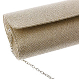Silver Envelope Evening Party Clutch Crossbody Bag