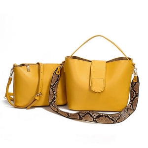 Yellow Women Handbags Set - Sac A Main Femme