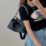 Women Messenger Bag PU Leather Chain Money Purse Shoulder Crossbody Bags