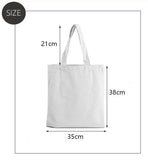 Floral Letters Canvas Tote Bag Eco Reusable Shoulder Shopper Bags