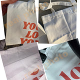 Girl Power Quotes Canvas Tote Bag Shopping Travel Women Eco Reusable Shoulder Sh