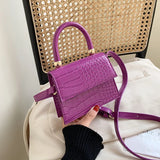 Mini Croc Pattern Crossbody Shoulder Bag Wallet