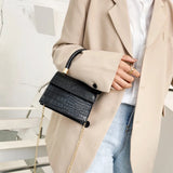 Mini Croc Pattern Crossbody Shoulder Bag Wallet