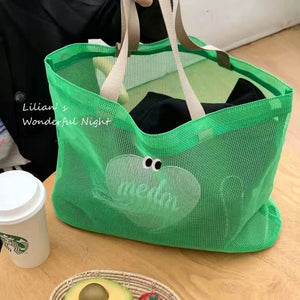Ladies Shoulder Bag Large Capacity Beach Bag Hollow Shopping Bag