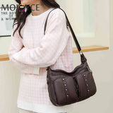 Women's Soft PU Leather Tote Bag for Weekend Vacation