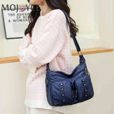 Women's Soft PU Leather Tote Bag for Weekend Vacation