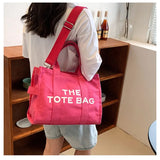 Casual High Canvas Shoulder Bag with Larger Capacity