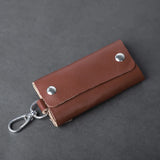 Leather Keychain Holder Organizer Pocket Purses