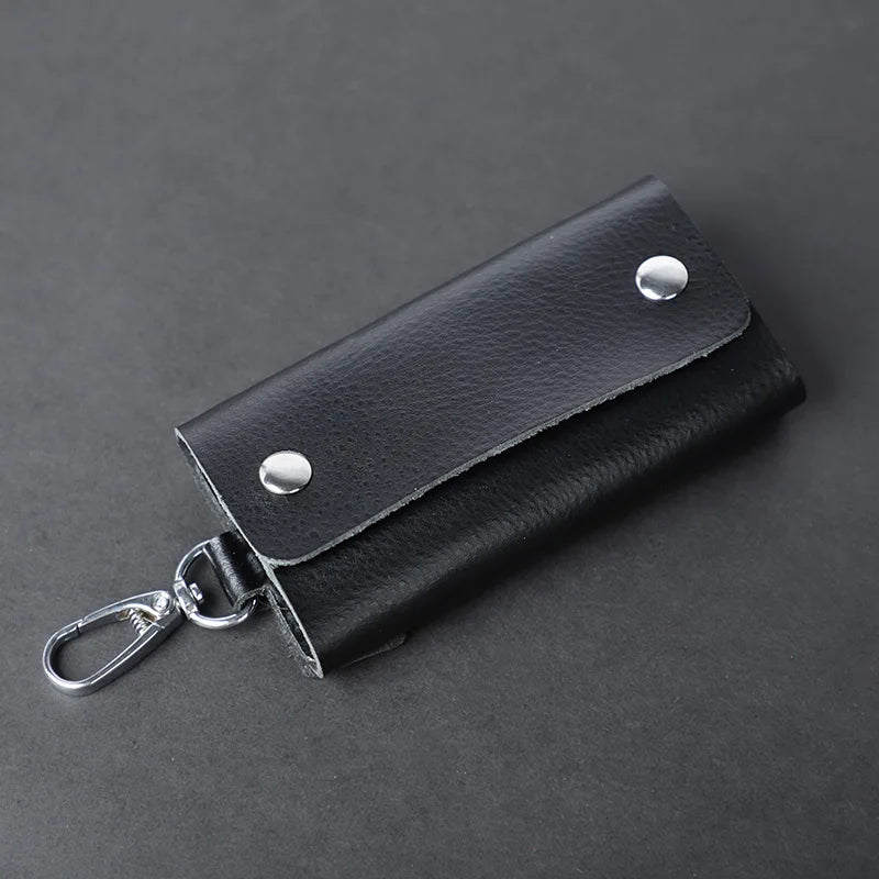 Leather Keychain Holder Organizer Pocket Purses