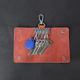 Leather Keychain Holder Organizer Pocket Purses