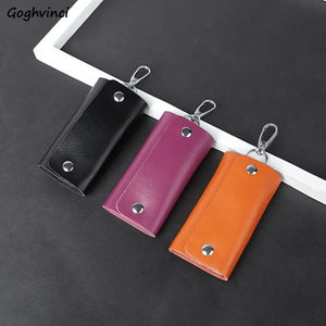 Leather Keychain Holder Organizer Pocket Purses