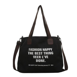 Canvas Crossbody Shoulder Bag Large Tote Top Handle Handbag for Women