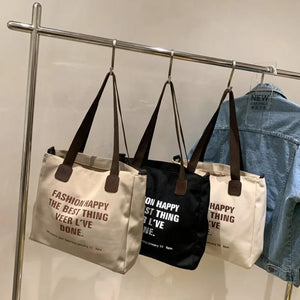 Canvas Crossbody Shoulder Bag Large Tote Top Handle Handbag for Women