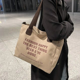 Canvas Crossbody Shoulder Bag Large Tote Top Handle Handbag for Women