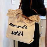 Large Capacity Canvas Tote Bags Shopping Shoulder Bags Handbags