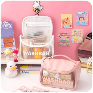 Large Capacity Cosmetic Bag PVC Travel Makeup Storage Bag