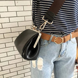 Large Shell Messenger Bag with Wide Shoulder Strap