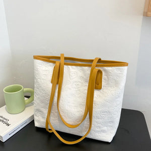 Japanese Soft Leather Shoulder Bag Large Capacity Student Tote Bag