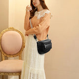 Women's High-End Leather Handbag Large Capacity Travel Bag