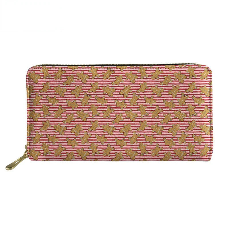 Funny Holiday Gingerbread House Women's Leather Wallet Phone Purse