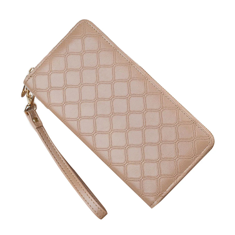 Long Double Zipper Wallet Handheld Purse Airpods Protective Sleeve