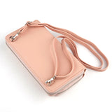 Ladies Long Purse Multifunctional Phone Bag Double Zipper Shoulder Bag