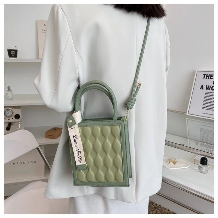 Summer Leather Shoulder Bag Women's PU Crossbody Small Square Bag