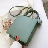 Summer Leather Shoulder Bag Women's PU Crossbody Small Square Bag
