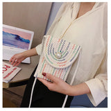 Ladies Cotton Linen Crossbody Bag with Buckle Closure