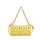 Woven Leather Shoulder Bag Crossbody Purse Small Handbag