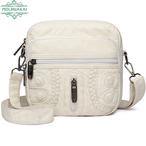 Women's PU Leather Messenger Bag Small Shoulder Phone Bag