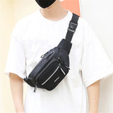 Men's Large Capacity Waist Bag Sports Crossbody Backpack