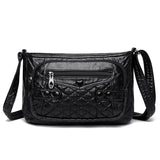 Women's Multilayer Crossbody Messenger Bag with Large Capacity