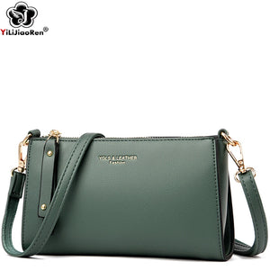 Women's Mini Clutch Crossbody Bag Multi-pocket Leather Shoulder Handbag