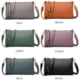 Women's Mini Clutch Crossbody Bag Multi-pocket Leather Shoulder Handbag