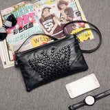 Ladies Mini Leather Messenger Bag Shoulder Tote Bag and Wallet Combo