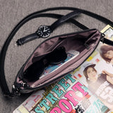 Ladies Mini Leather Messenger Bag Shoulder Tote Bag and Wallet Combo