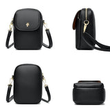 Ladies Mini Shoulder Bag PU Leather Casual Messenger Bag Female Mobile Phone Bag