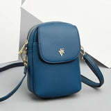 Ladies Mini Shoulder Bag PU Leather Casual Messenger Bag Female Mobile Phone Bag
