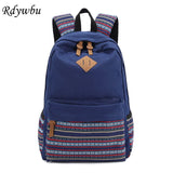 Canvas School Bag Girls Teenagers Casual Travel Bags Vintage Backpack