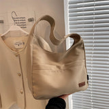 Ladies Large Capacity Canvas Handbag - Shoulder Bag for Shopping