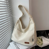 Ladies Large Capacity Canvas Handbag - Shoulder Bag for Shopping