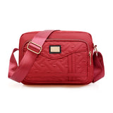 Embroidered Thread Rhombus Messenger Bag Large-capacity Plaid Shoulder Handbag