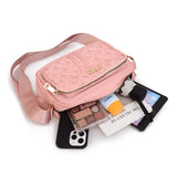 Embroidered Thread Rhombus Messenger Bag Large-capacity Plaid Shoulder Handbag