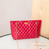 Ladies Large Capacity Shoulder Messenger Bag Lock Buckle Shopping Tote Bag